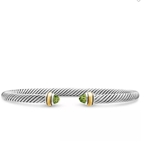 David Yurman Classic Cable 4mm Peridot Bracelet - Picture 5 of 9